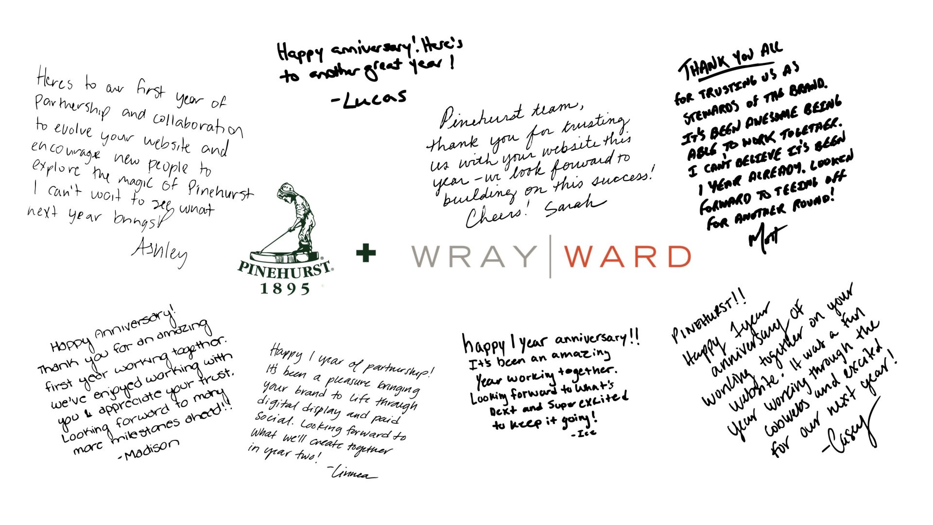 Pinehurst 1year anniversary card